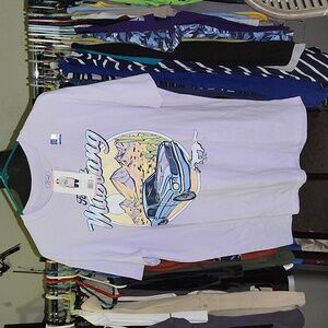 Small but runs larger Ford mustang graphic shirt